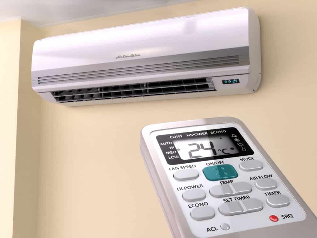 Split system air conditioning